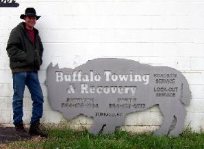 Buffalo sign for bilboard.
