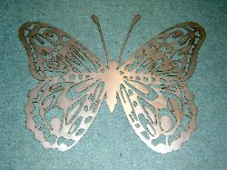 Custom metal butterfly silhouette by plasma designs.