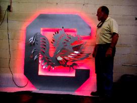 Carolina Gamecocks with LED lights.