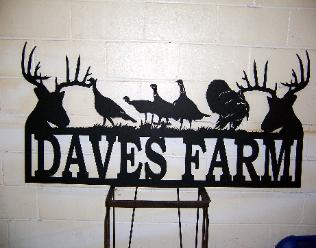 Custom metal signs.