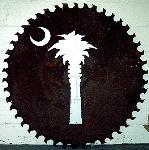 Metal_signs and metal wall art cut from saw blade.