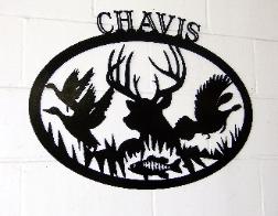 Plasma designs metal art with wildlife.