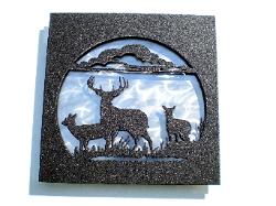 Stainless metal wall art 3D 
